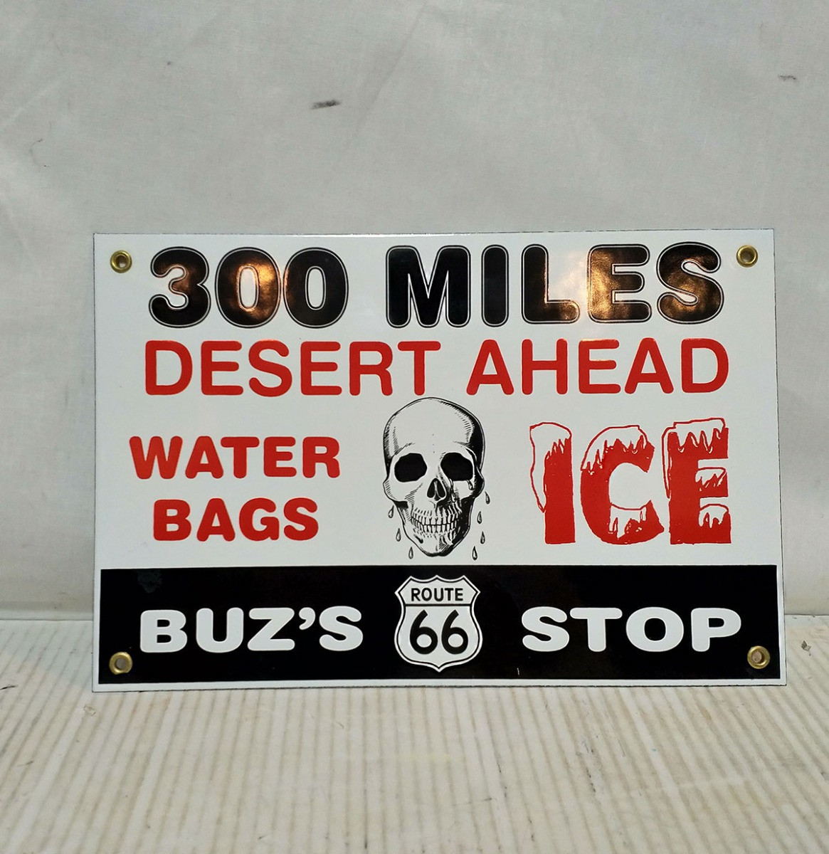 Buz&apos;s Stop Water Bags Ice Emaille Bord