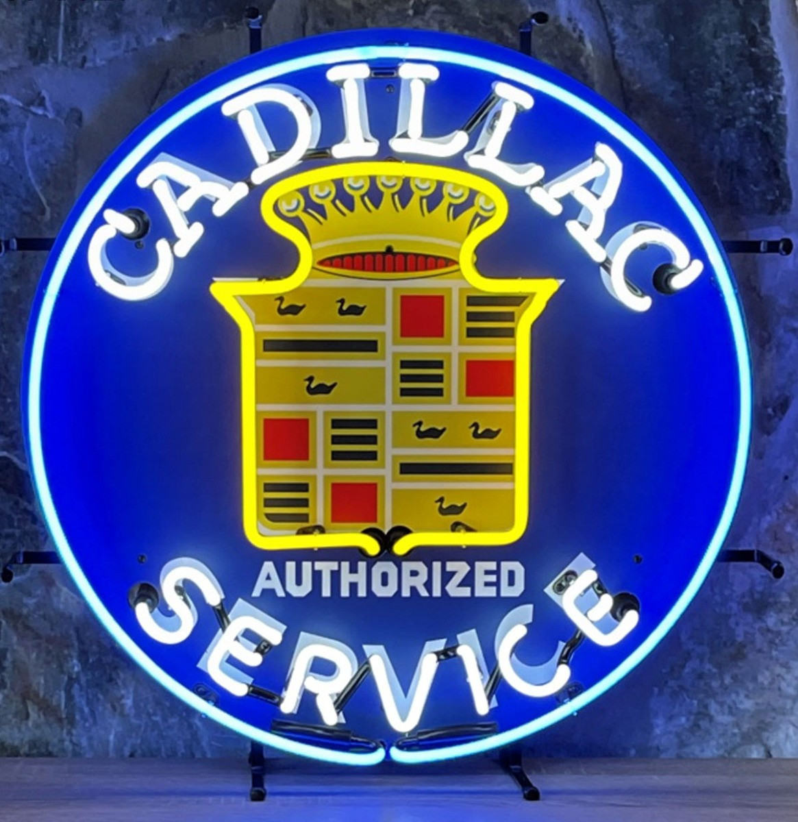 Cadillac Service Neon Verlichting 65 x 65 cm V2