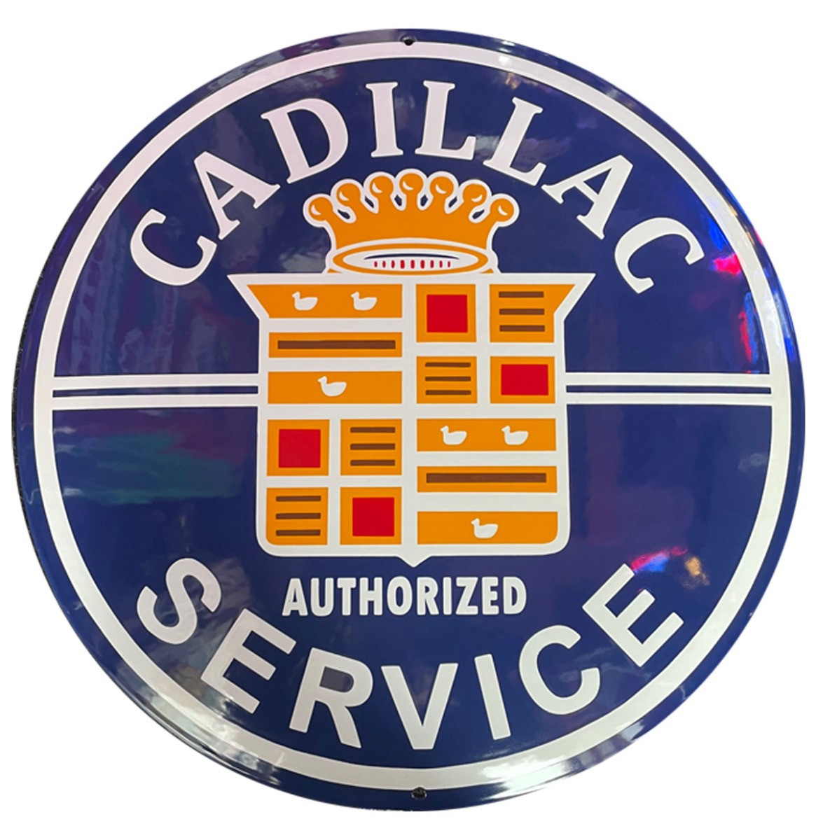 Cadillac Service Emaille Bord - Ø50cm