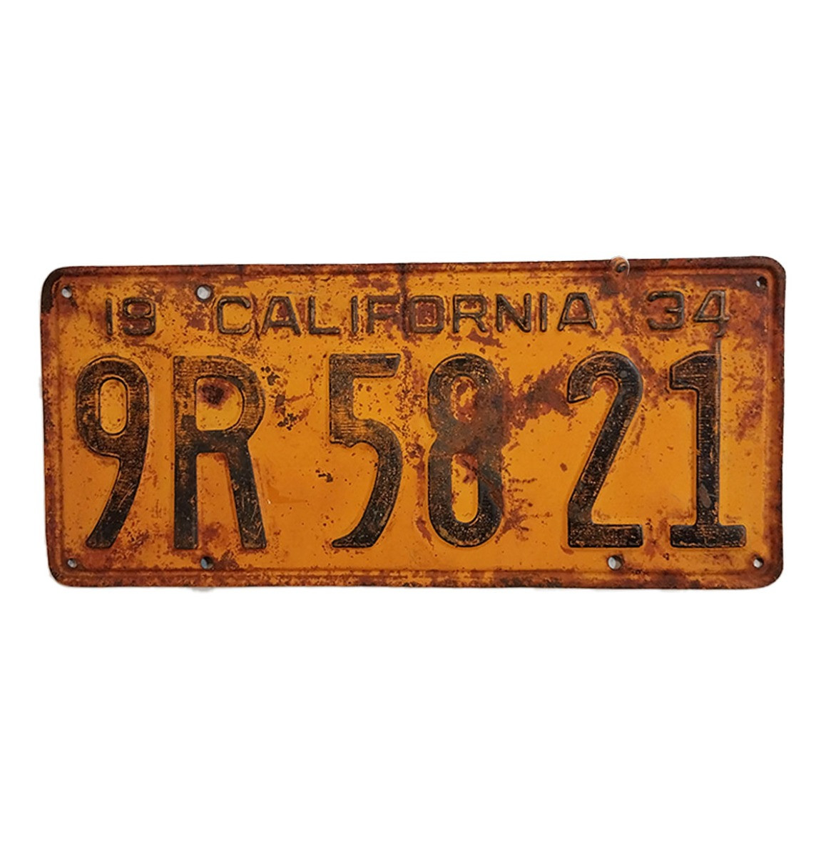 California Kentekenplaat - 1934 - Origineel