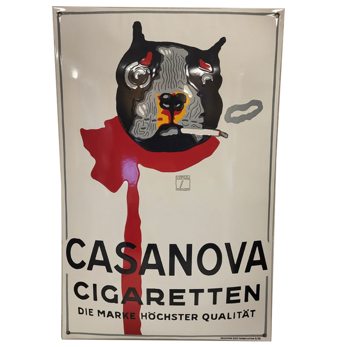 Casanova Cigaretten Emaille Bord - Beperkte Oplage - 60 x 40 cm