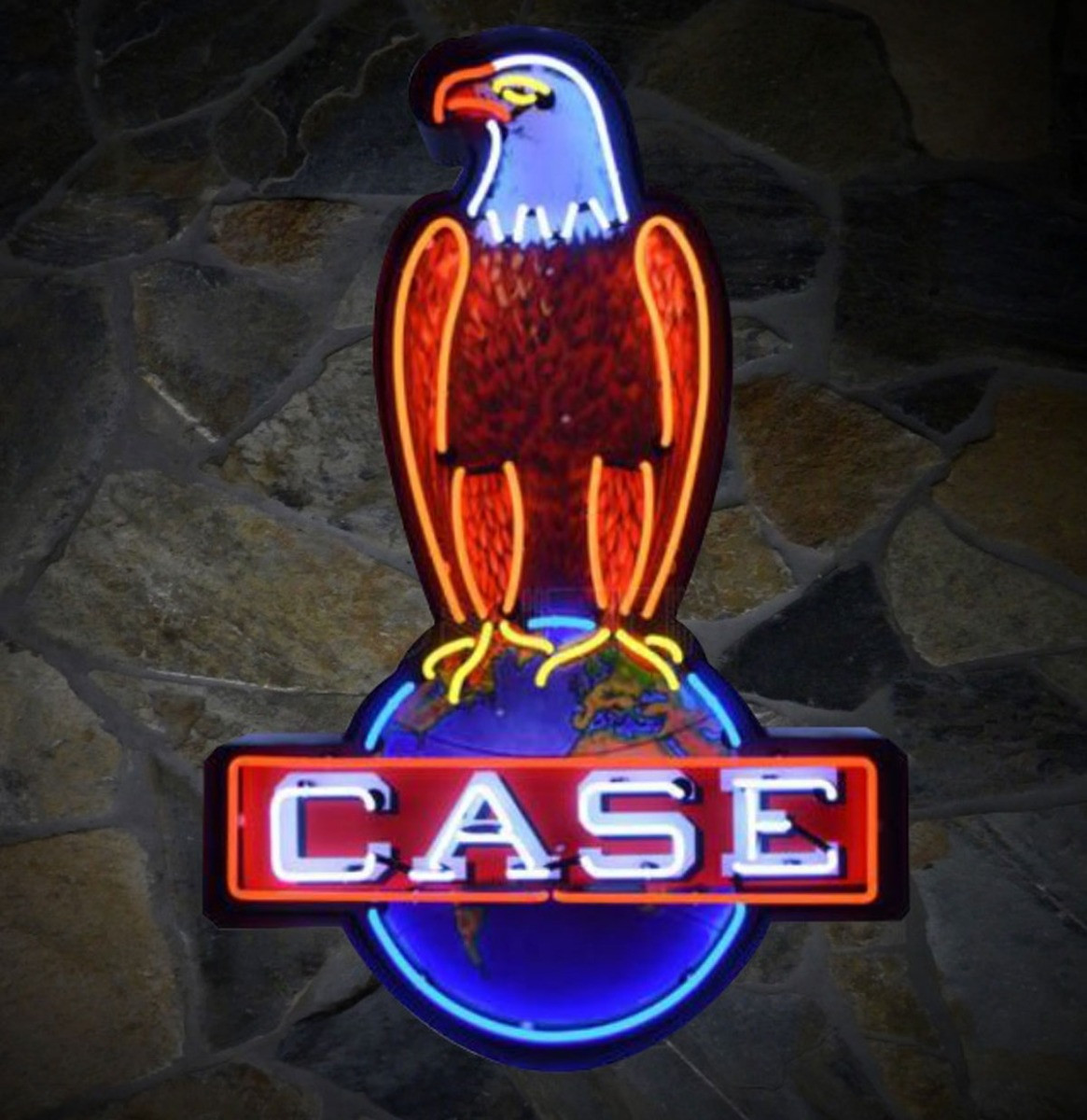 Case Eagle Neon Verlichting XL In Metalen Behuizing - 75 x 112 cm