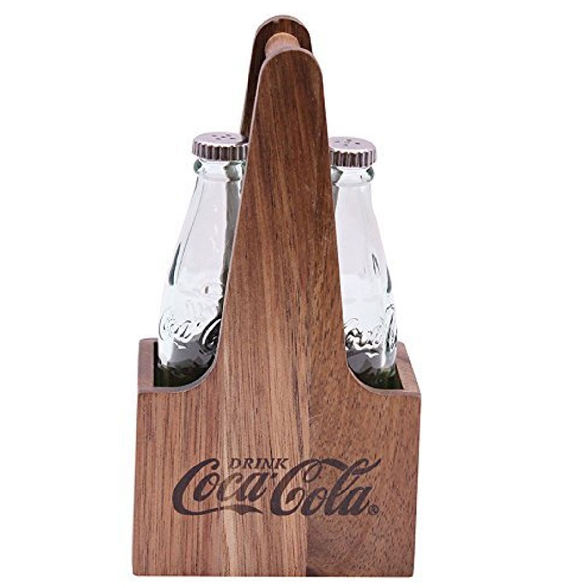Coca-Cola Peper En Zout Set Met Houten Kratje
