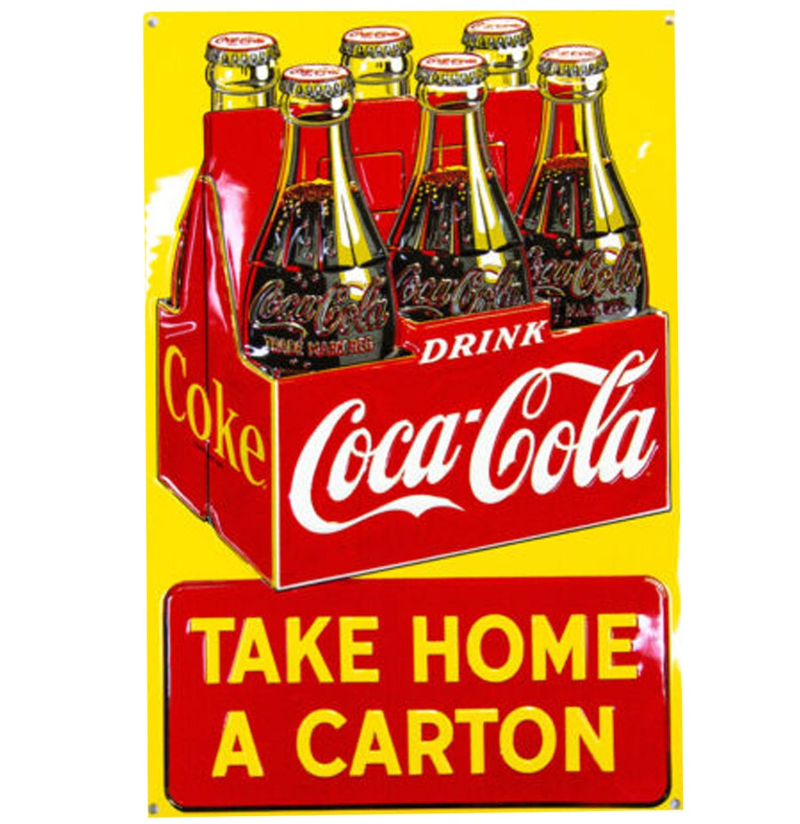 Coca-Cola - Take Home A Carton Emaille Bord - 38 x 25 cm