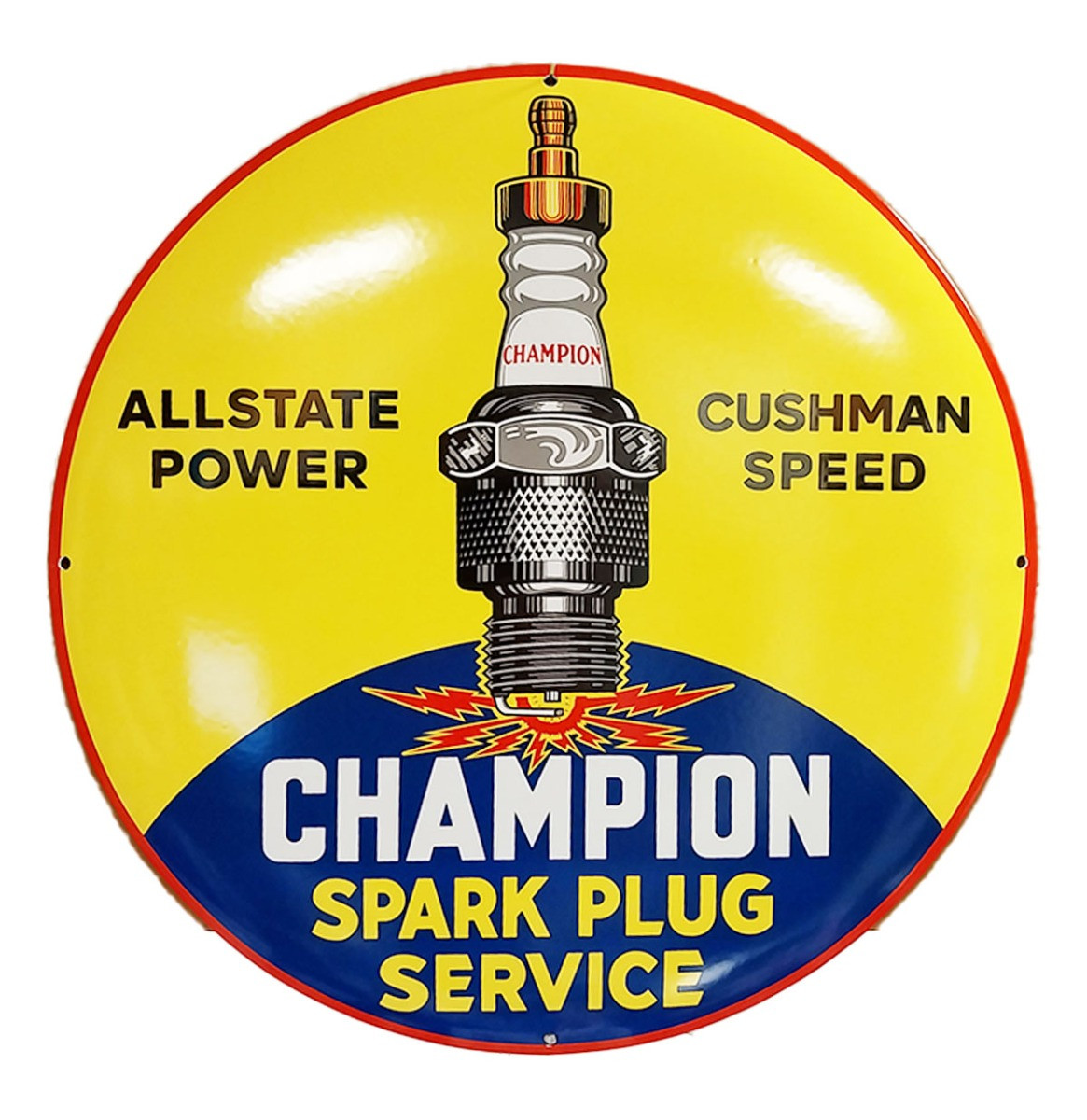 Champion Spark Plug Service Emaille Bord - Ø50cm