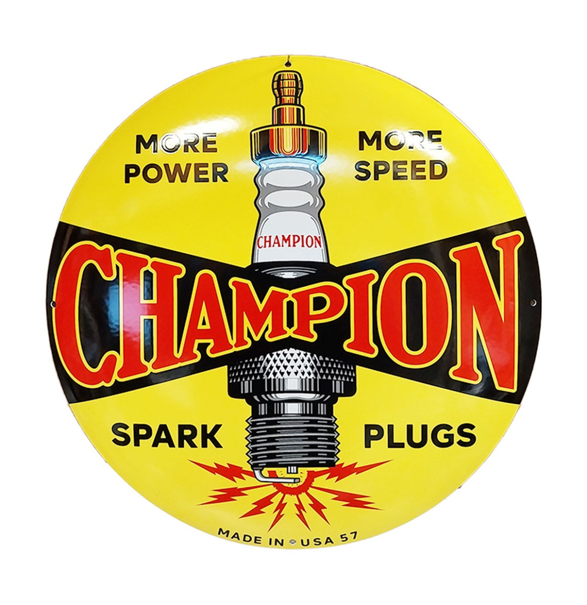Champion Spark Plugs Emaille Bord - Ø50cm