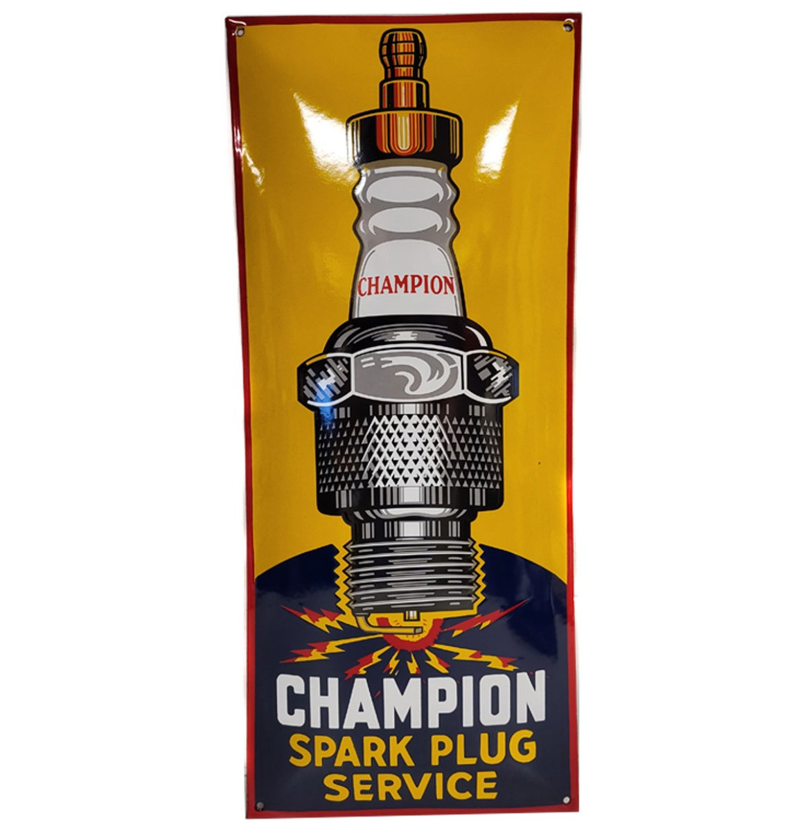 Champion Spark Plug Enamel Sign - 70 x 30 cm