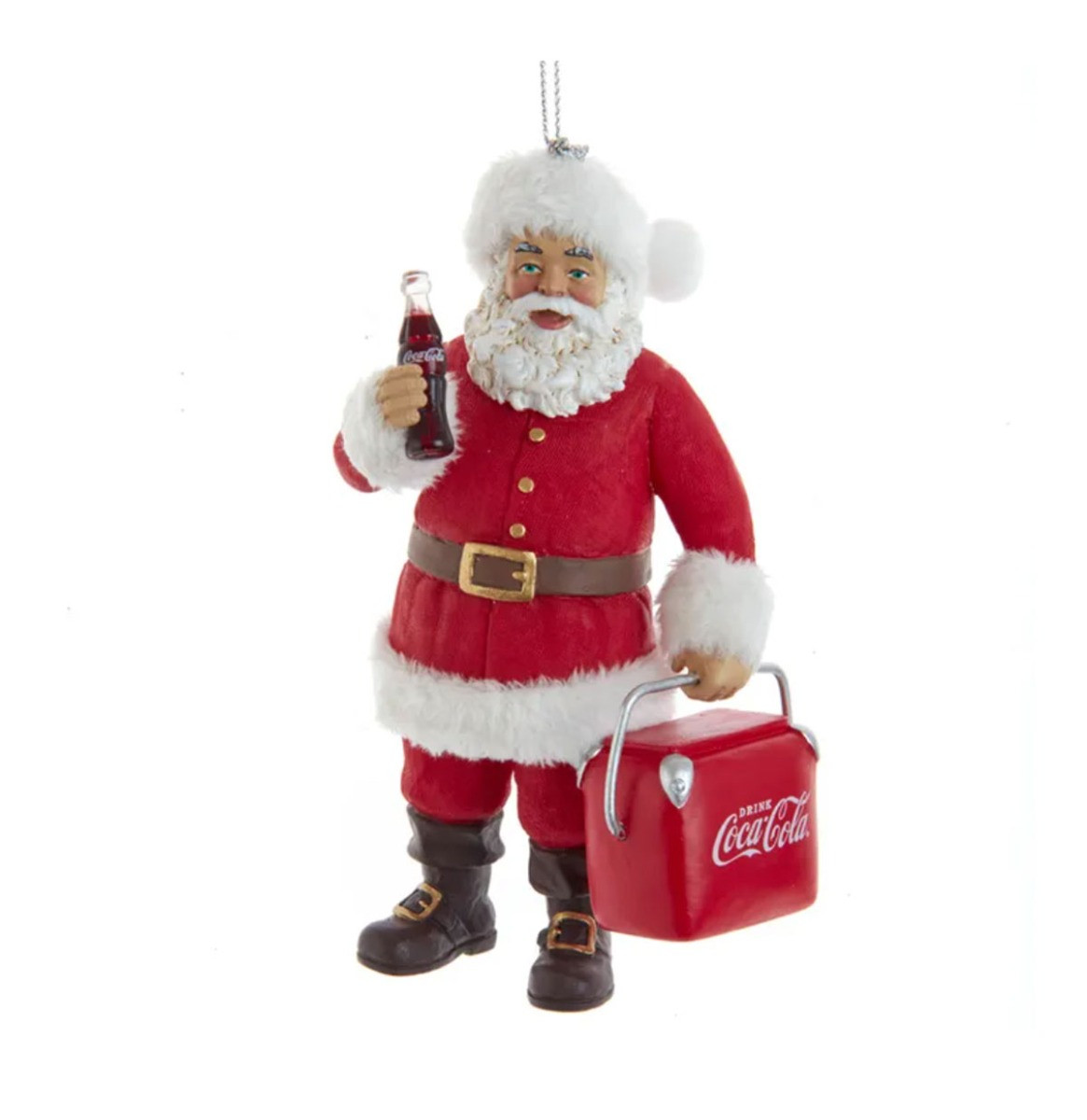 Coca-Cola Santa Holding Cooler Kerst Ornament