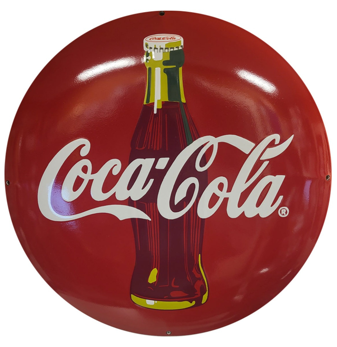 Coca-Cola Fles Emaille Bord - 50 cm ø