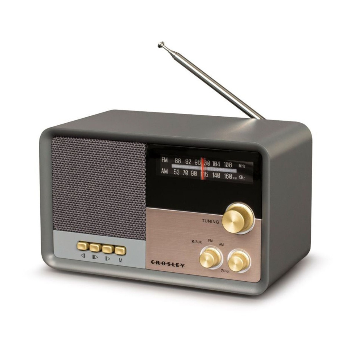 Crosley Tribute AM/FM Radio Met Bluetooth - Charcoal