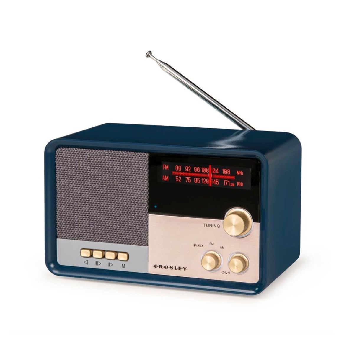 Crosley Tribute AM/FM Radio Met Bluetooth - Navy
