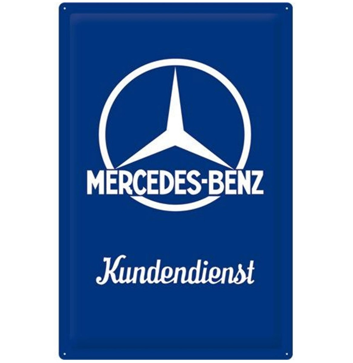 Mercedes-Benz Kundendienst Reliëf Metalen Bord 60 x 40 cm