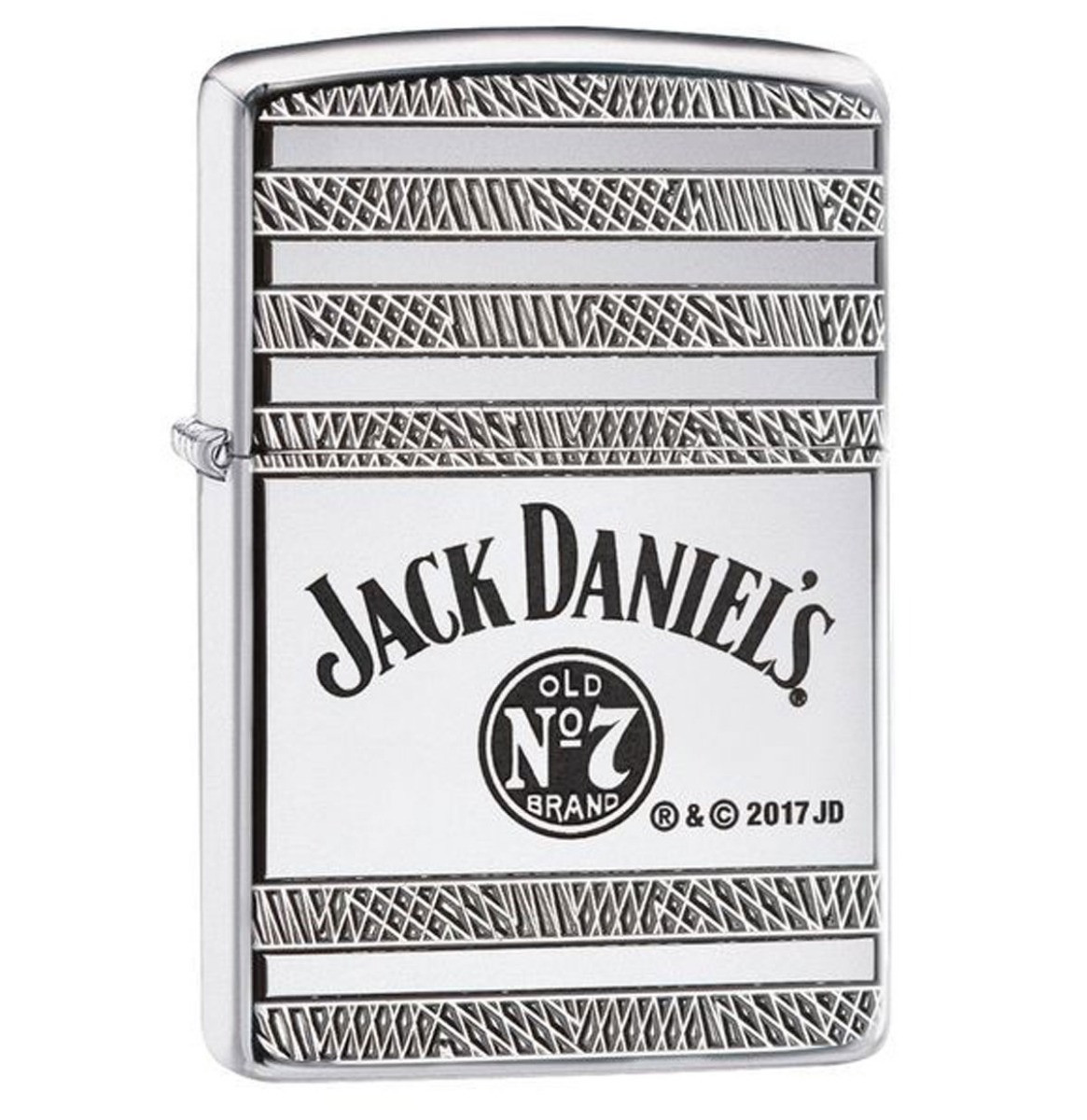 Jack Daniel&apos;s Glimmende Zilveren Zippo Aansteker