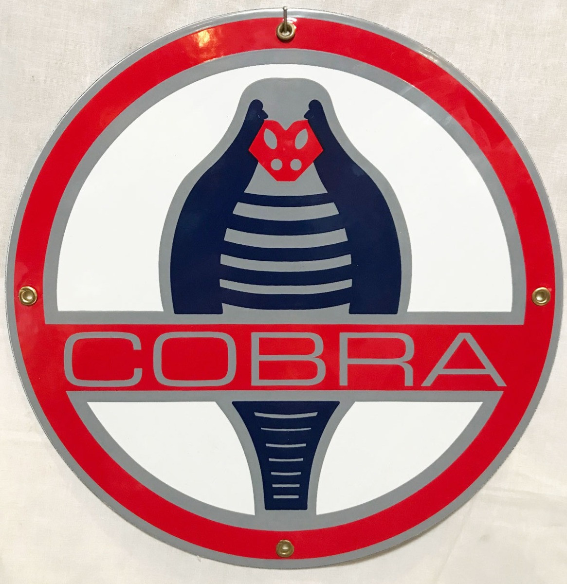 (Ford) Cobra Logo Emaille Bord 12" / 30 cm