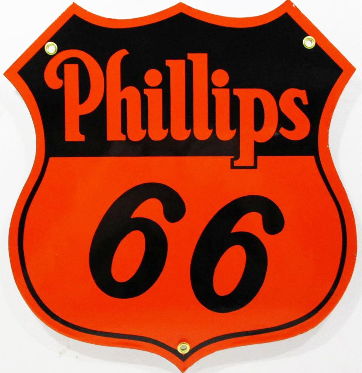 Phillips 66 Oranje Logo Emaille Bord 30 x 28 cm