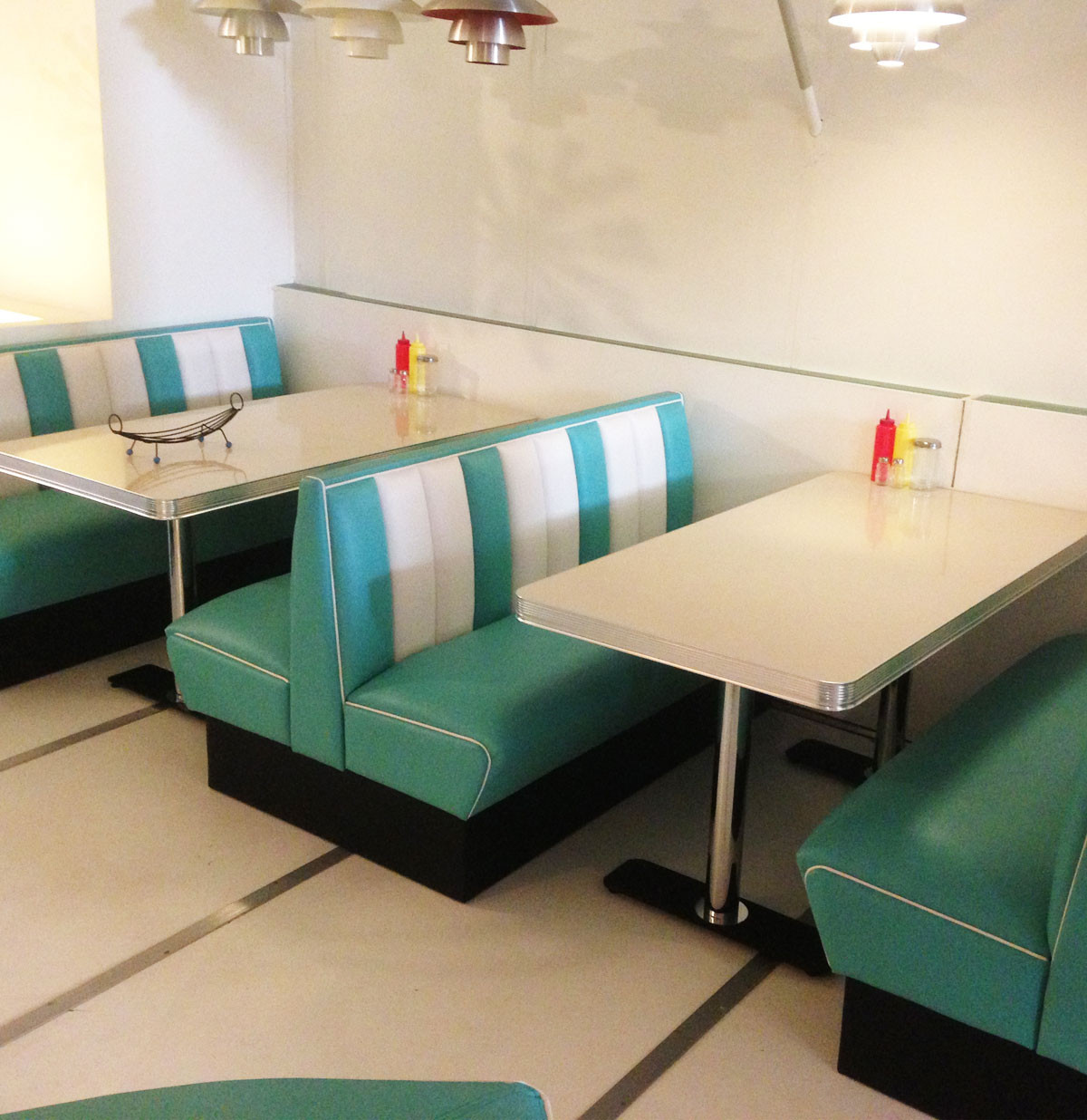 Bel Air Retro Diner Set Turquoise