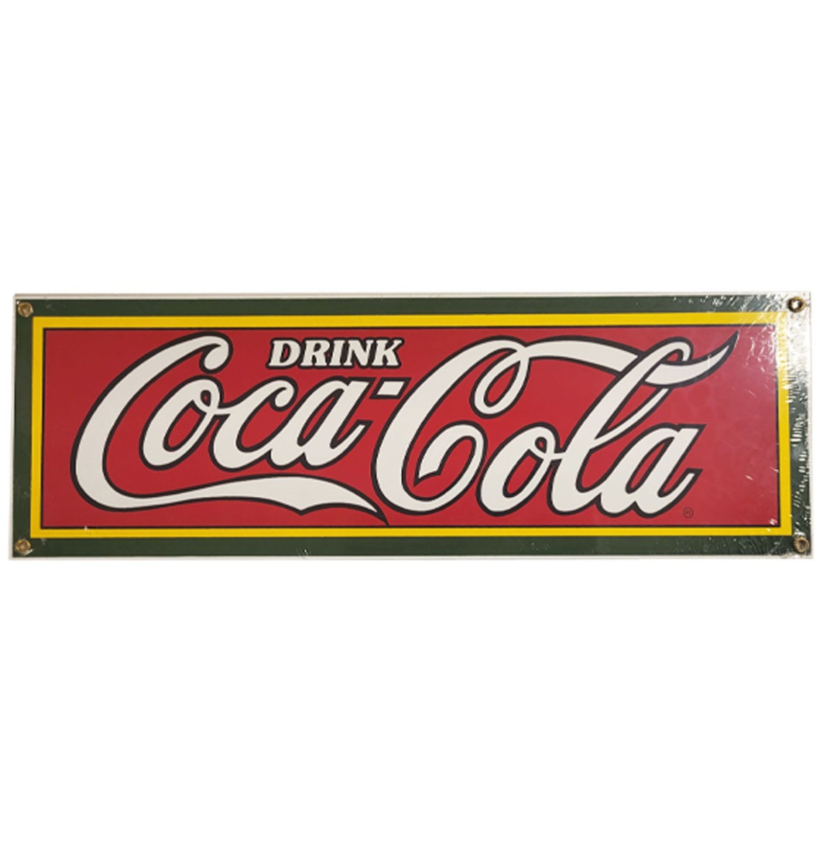 Drink Coca-Cola Emaille Bord - 46 x 15 cm - Ande Rooney 1989