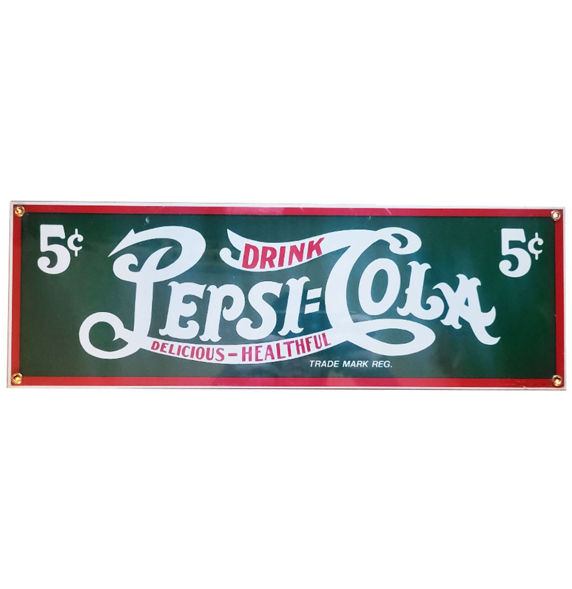 Drink Pepsi-Cola Delicious - Healthful Emaille Bord - 46 x 15 cm - Ande Rooney 1991