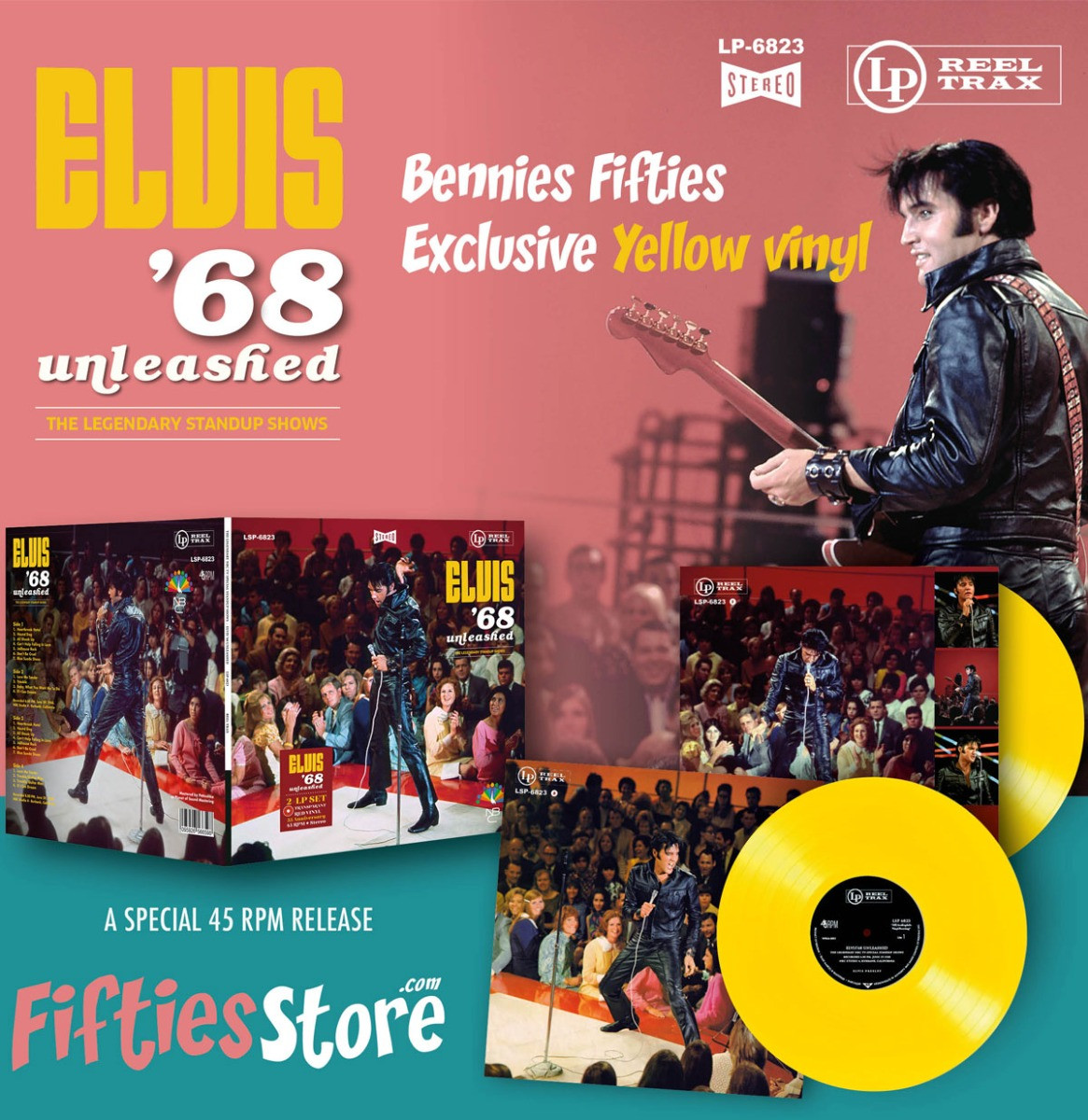 Elvis Presley - &apos;68 Unleashed NBC-TV Special 45-RPM Vinyl 2-LP Geel Exclusief