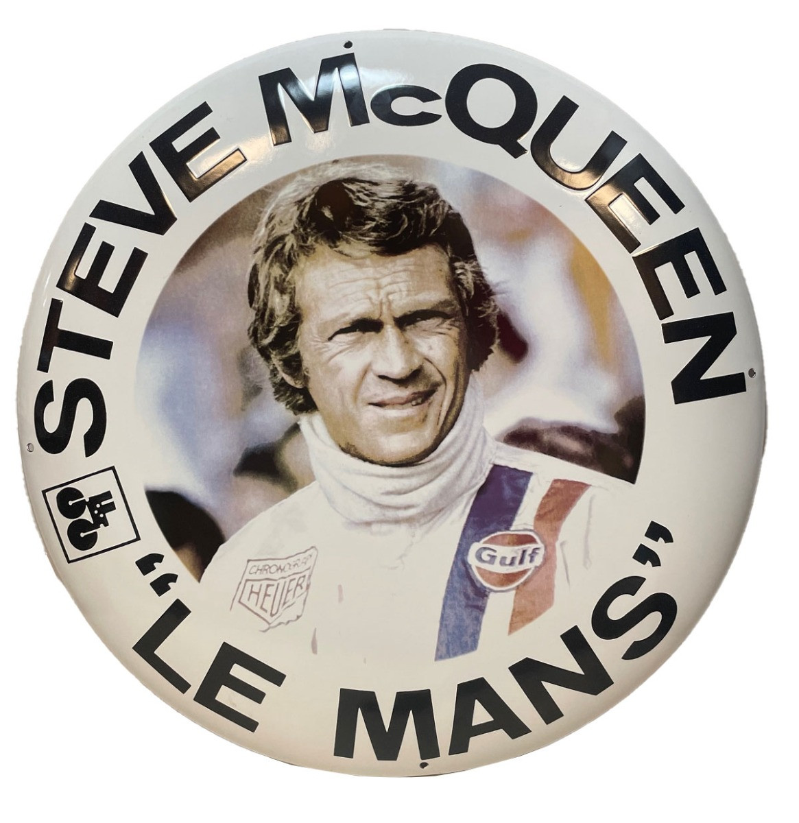 Steve McQueen - Le Mans Emaille Bord 60 cm