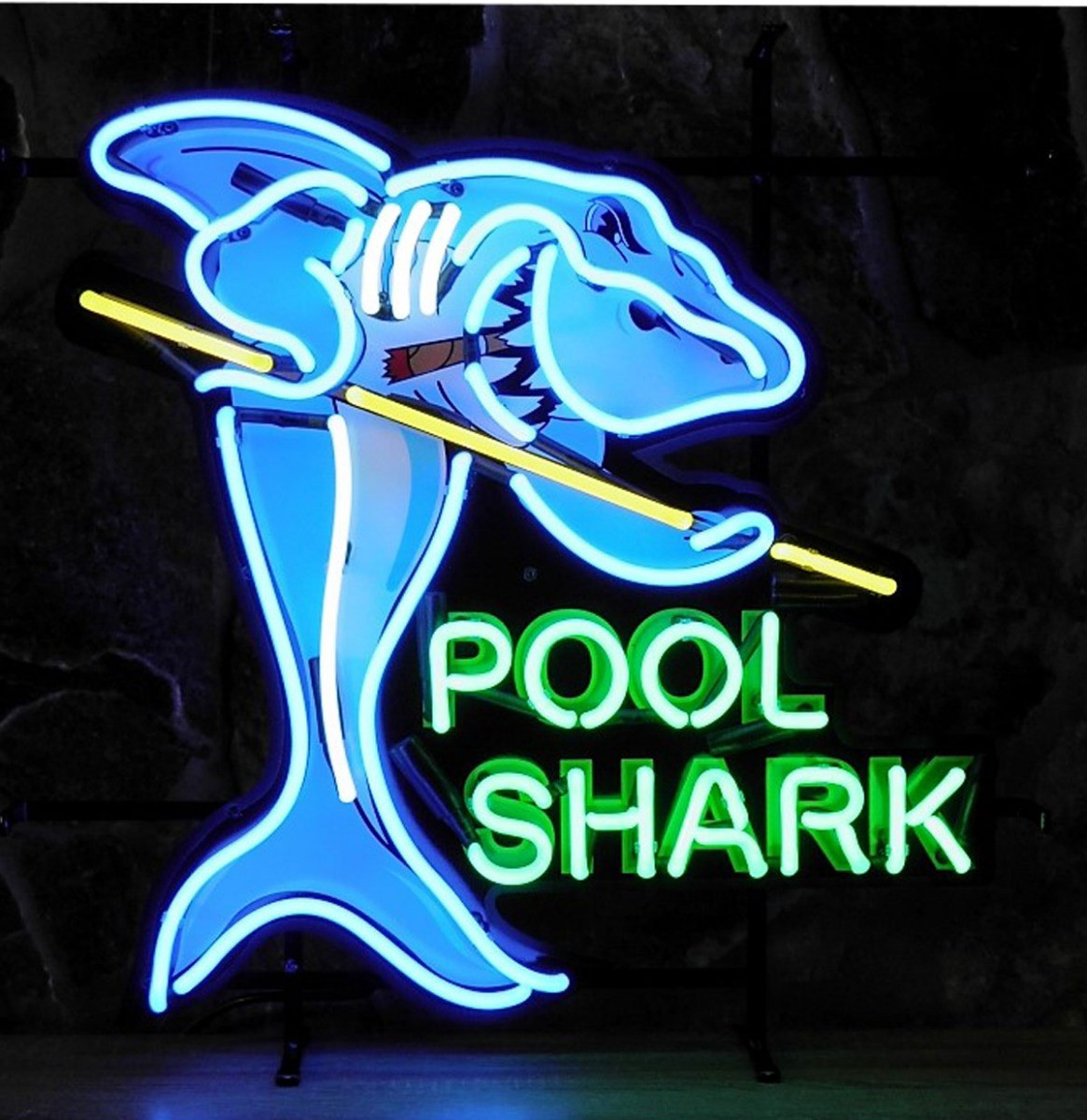 Pool Shark Neon Verlichting Met Achterplaat - 68 x 68 cm