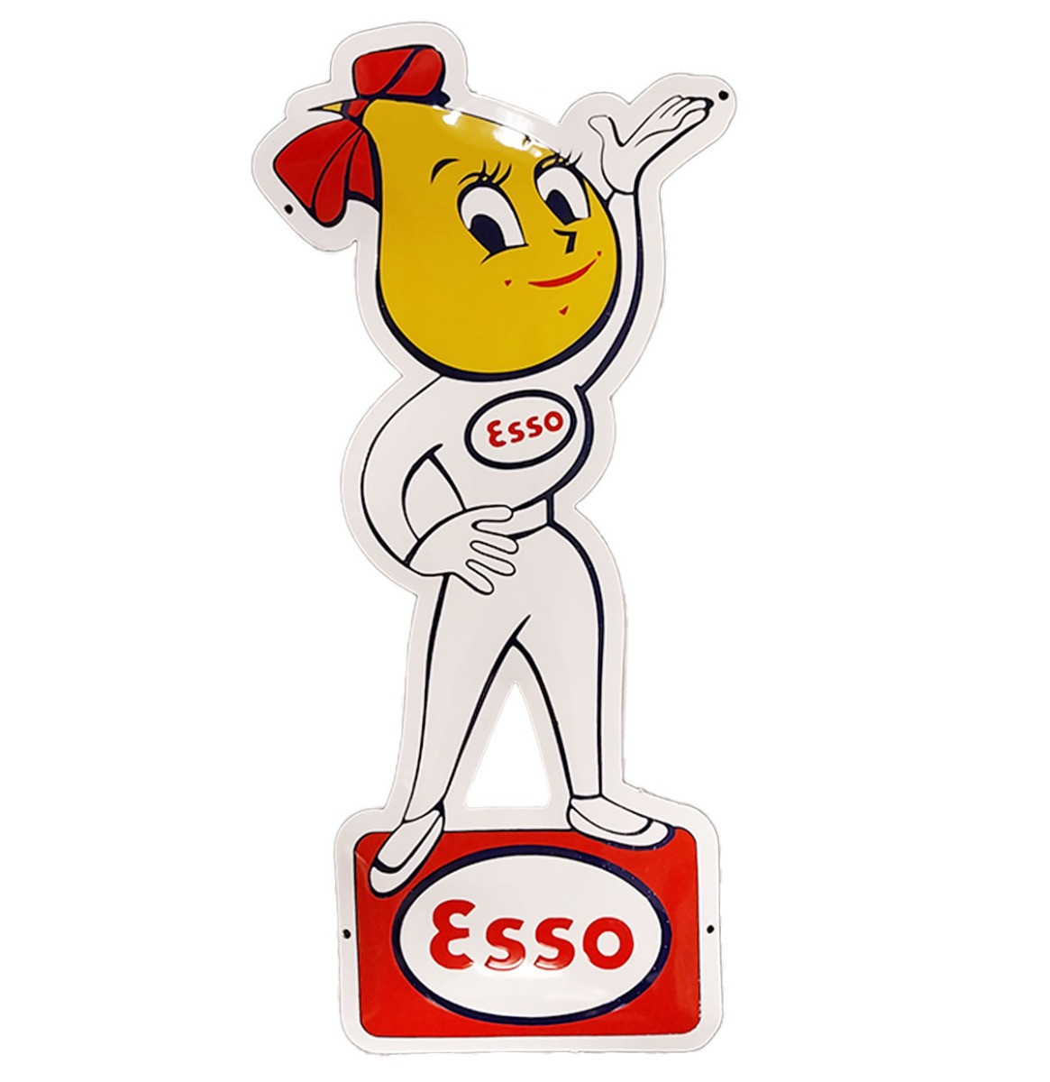 Esso Girl Emaille Bord 80 x 36 cm