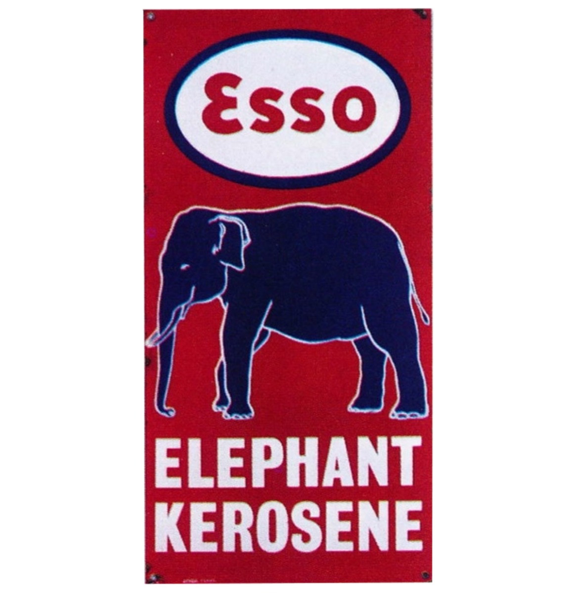 Esso Elephant Kerosene Emaille Bord - 21 x 11 cm