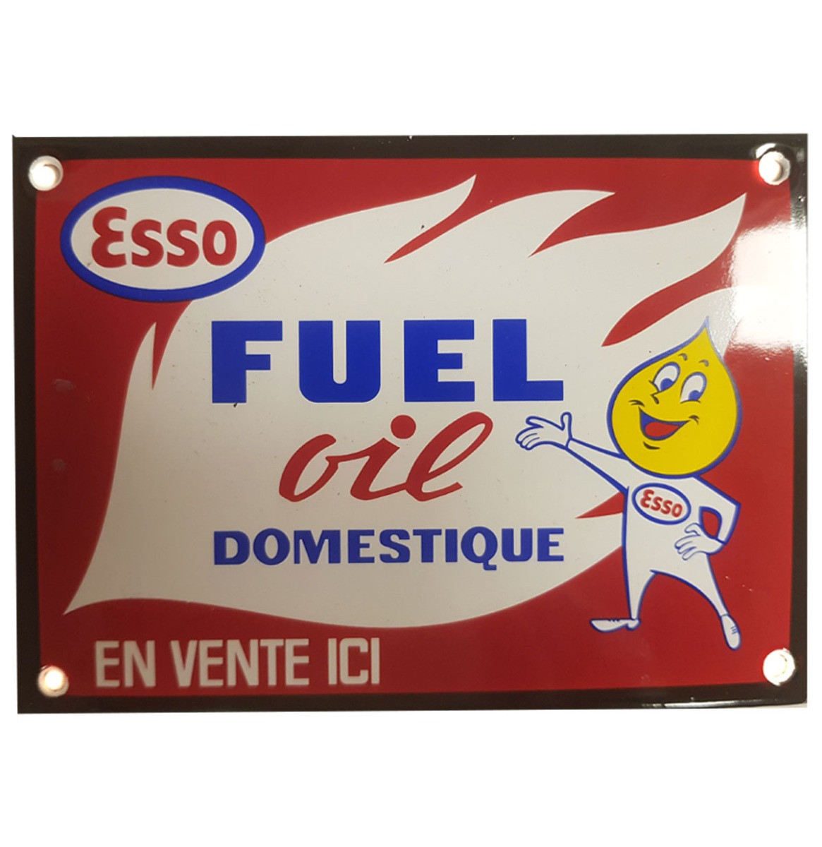 Esso Fuel Oil Domestique Emaille Bord - 15 x 11 cm