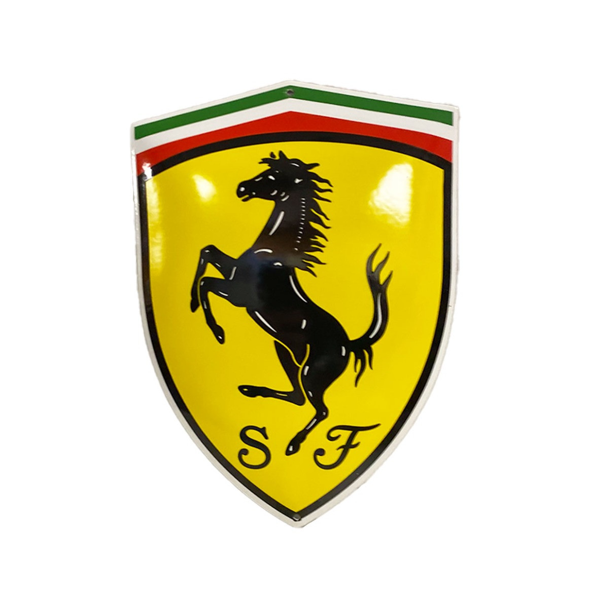 Ferrari Logo Emaille Bord - 32 x 23cm