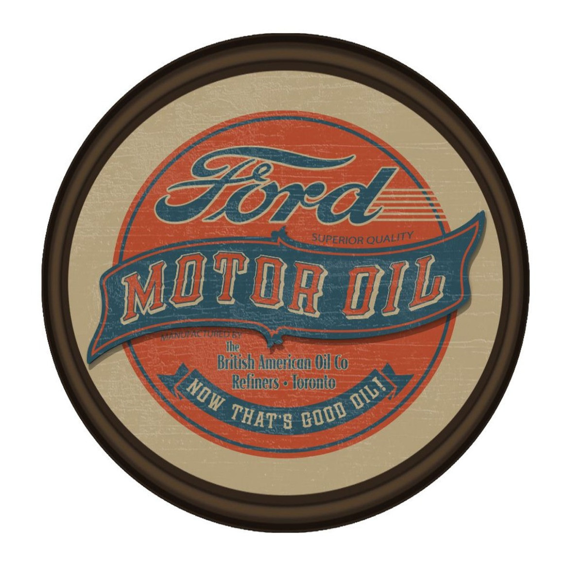 Ford Motor Oil Rond Wandbord 30 cm