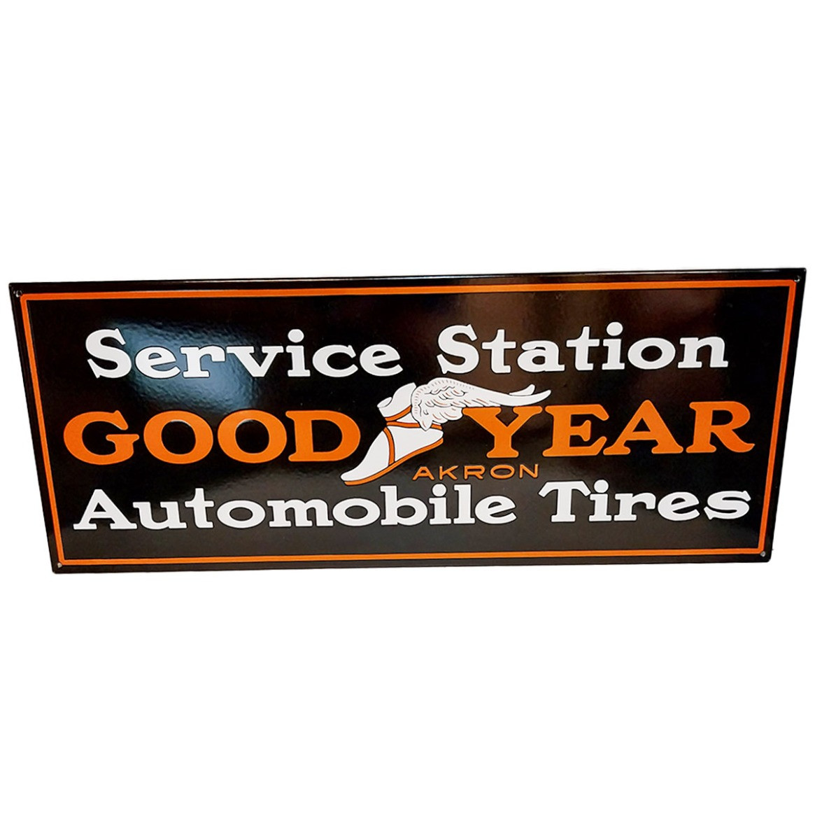 Goodyear Service Station Emaille Bord - 90 x 35cm