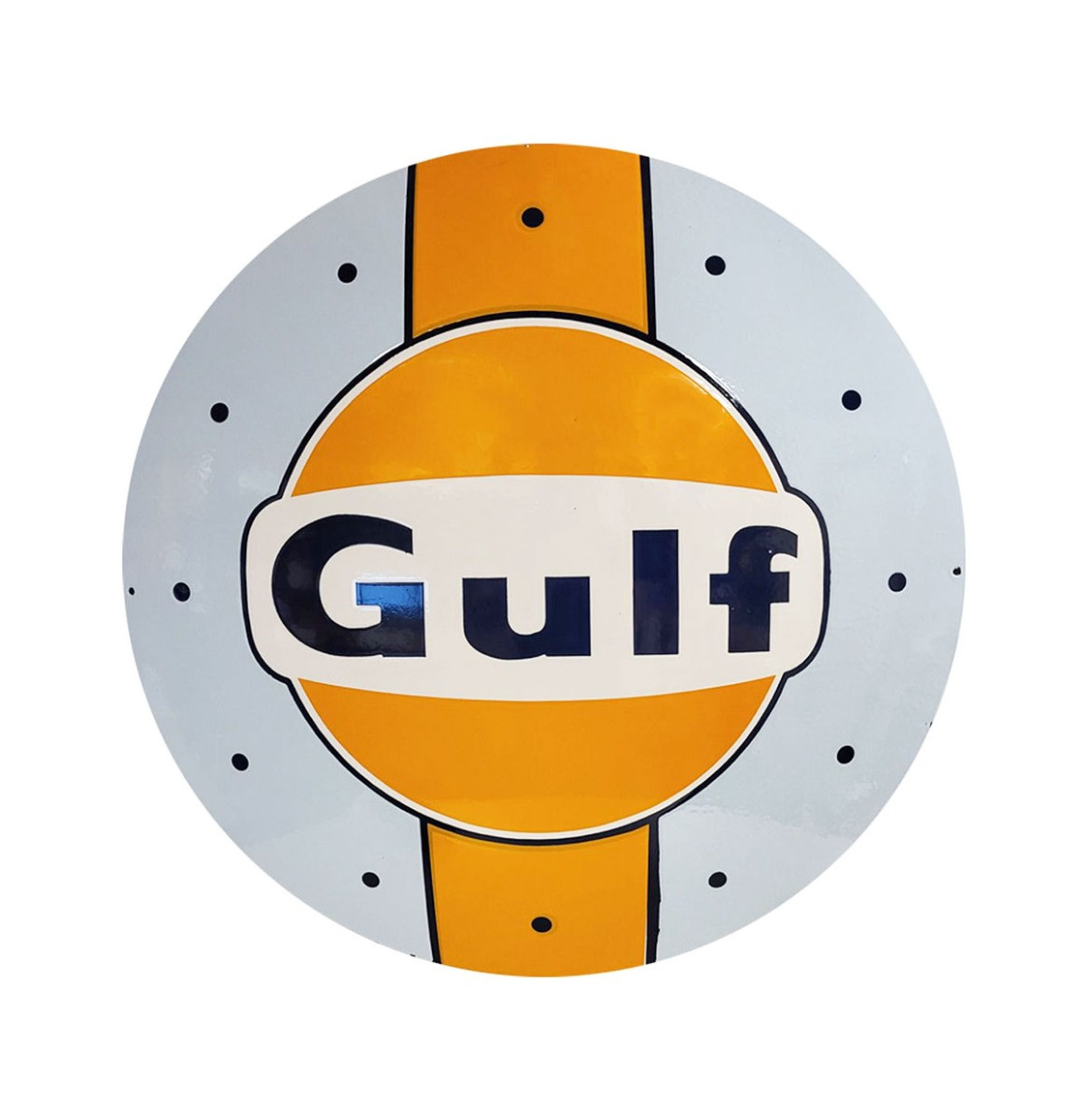 Gulf Logo Emaille Bord - Ø40cm