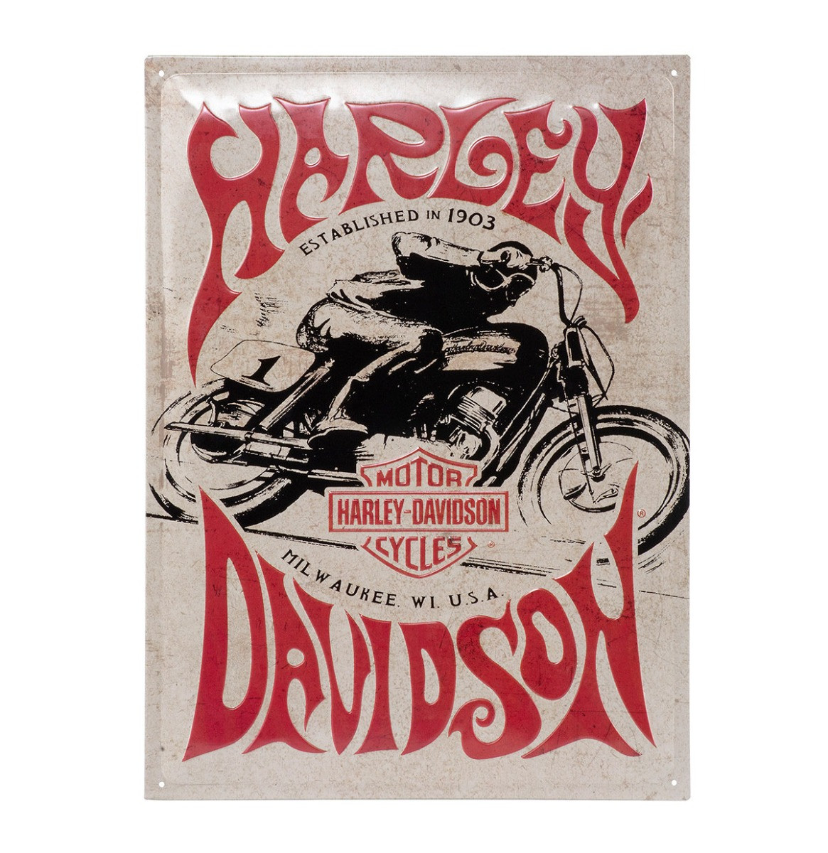Harley-Davidson 1970&apos;s Racer Metalen Bord