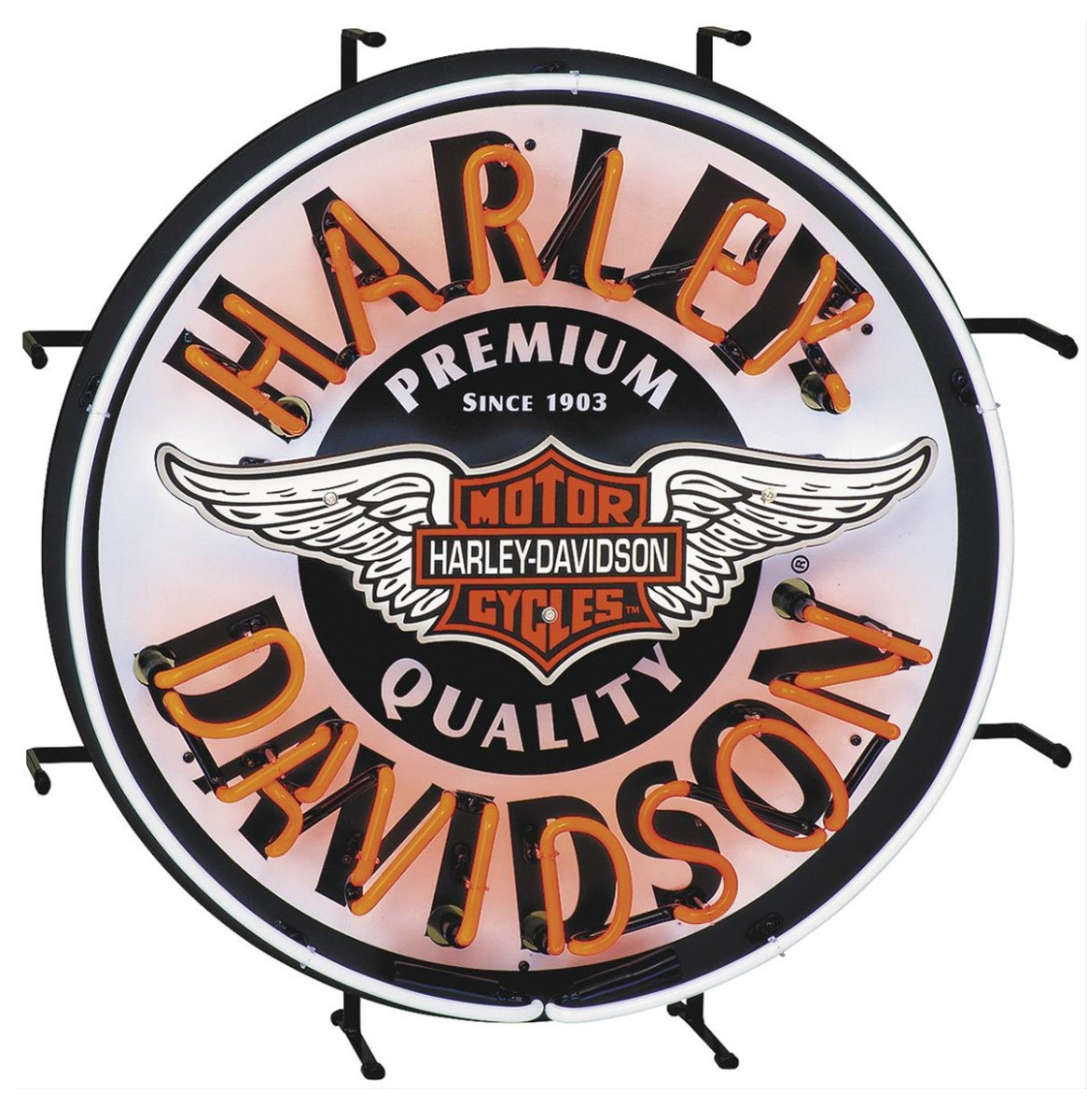 Harley-Davidson Winged Bar & Shield Neon Verlichting 60 cm - LAATSTE KANS, NIET MEER IN PRODUCTIE