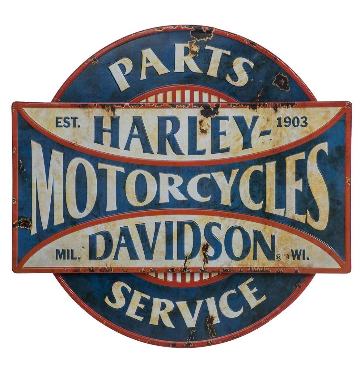 Harley-Davidson Parts & Service Metalen Bord