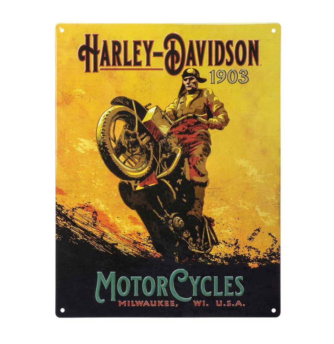 Harley-Davidson Hillclimber Metalen Bord - 30 x 40cm