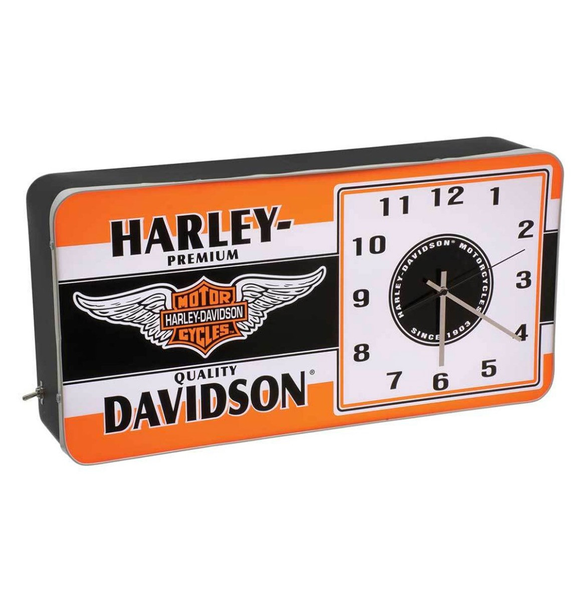 Harley-Davidson Winged Logo LED Reklame Klok - 220V