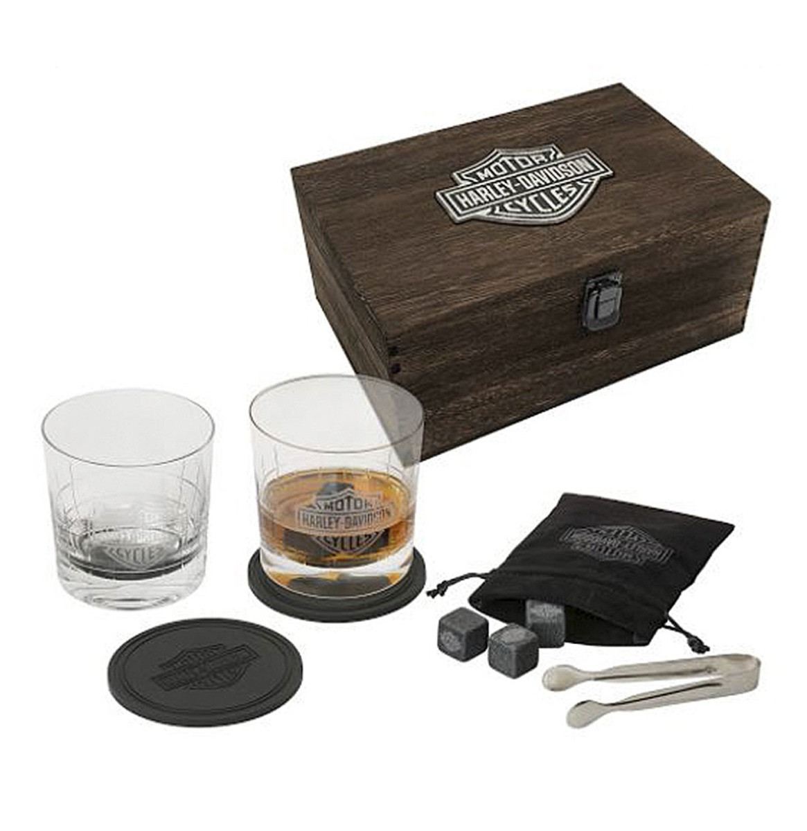 Harley-Davidson Premium Whiskey Cadeauset Met Glazen En Accessoires