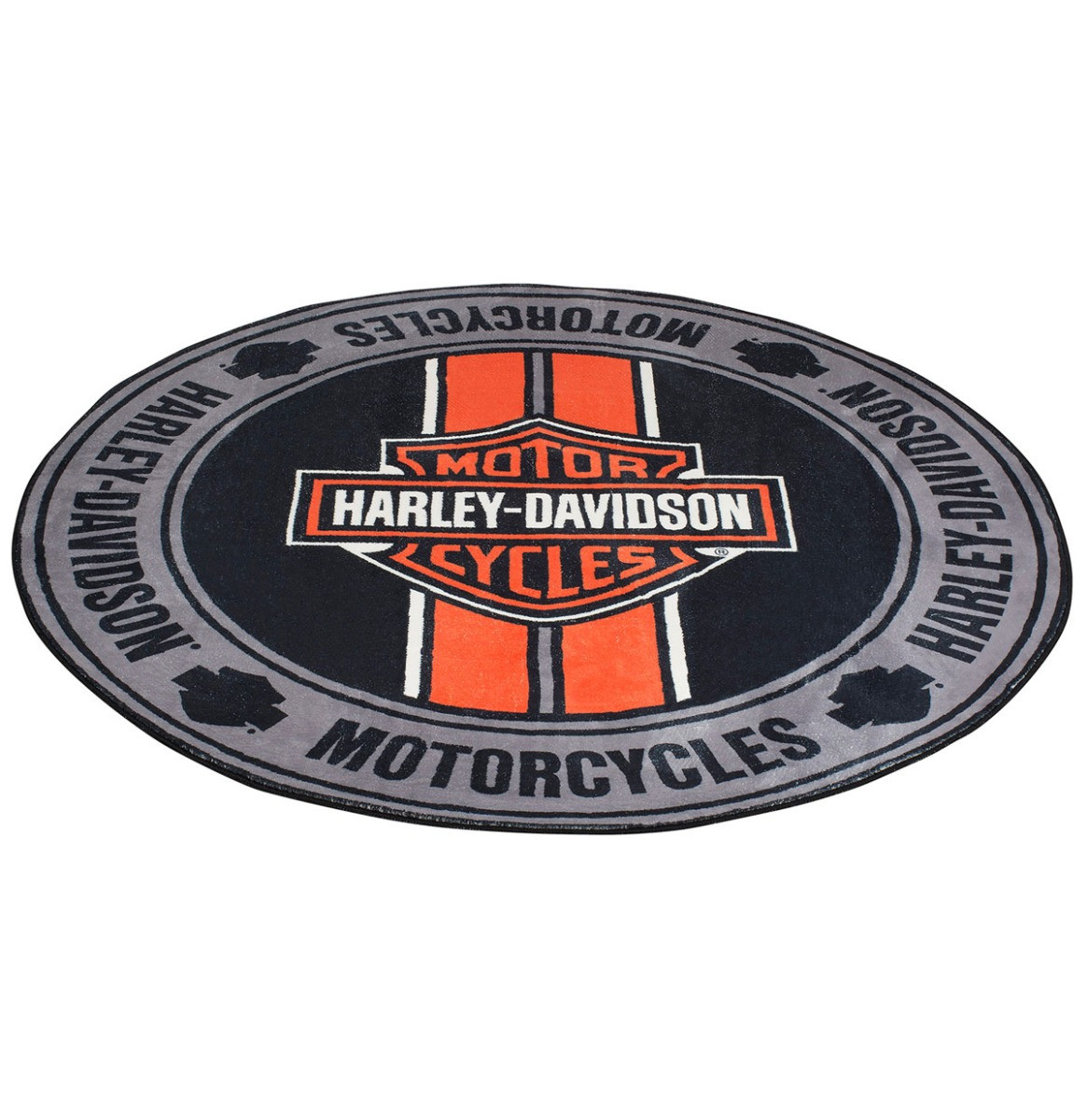 Harley-Davidson Bar & Shield Logo En Strepen Rond Vloerkleed 1.6 Meter