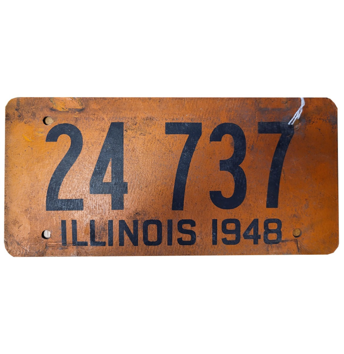 Illinois 1948 Kentekenplaat - Origineel - Gemaakt Van Kokos
