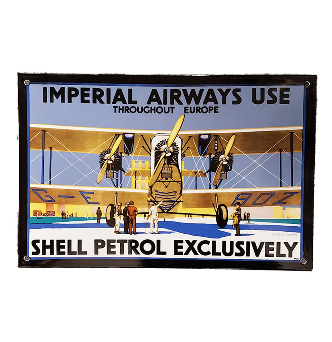 Imperial Airways Shell Petrol Emaille Bord - 38 x 25cm