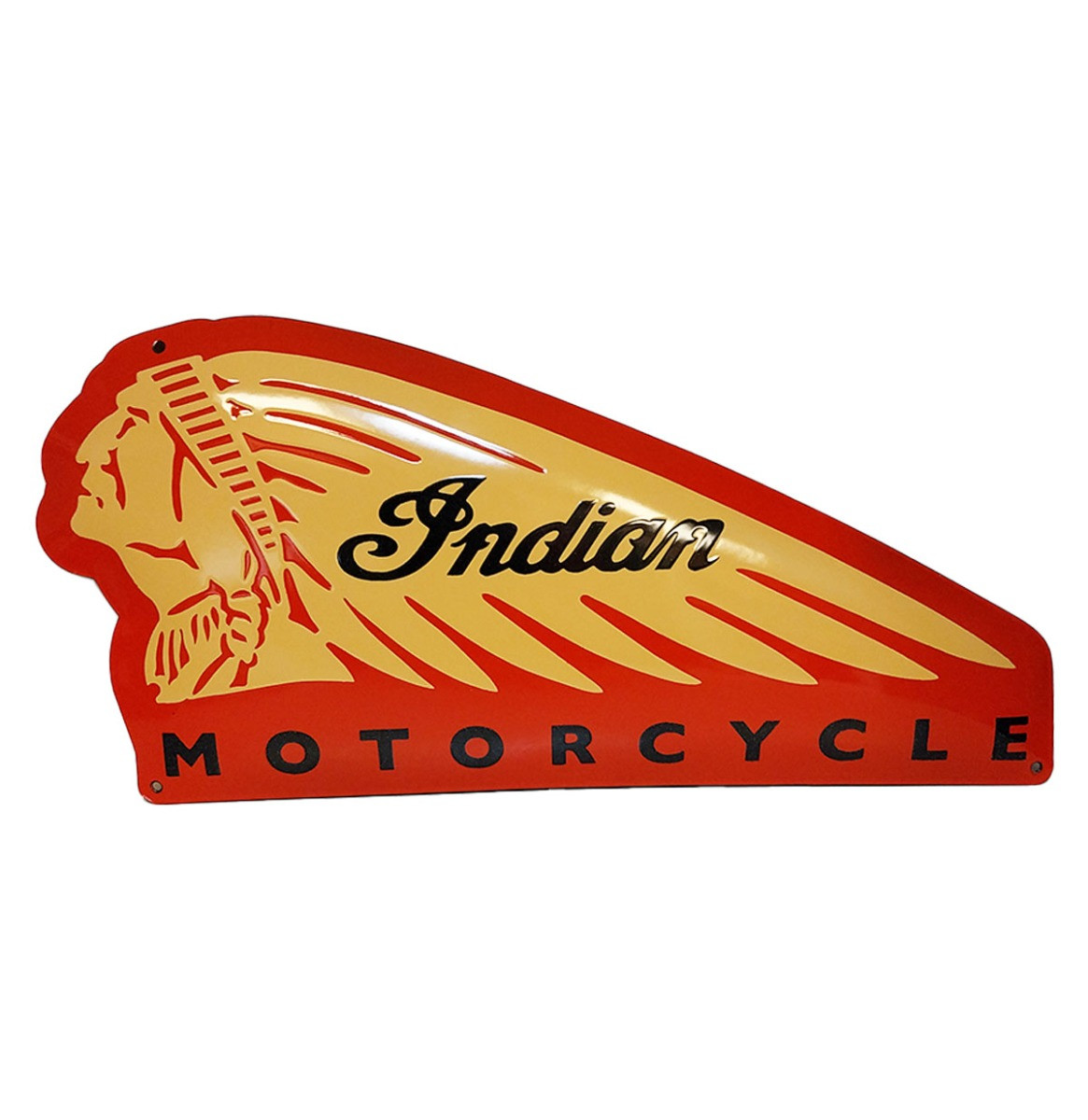 Indian Motorcycles Rood Emaille Bord - 61 x 29 cm