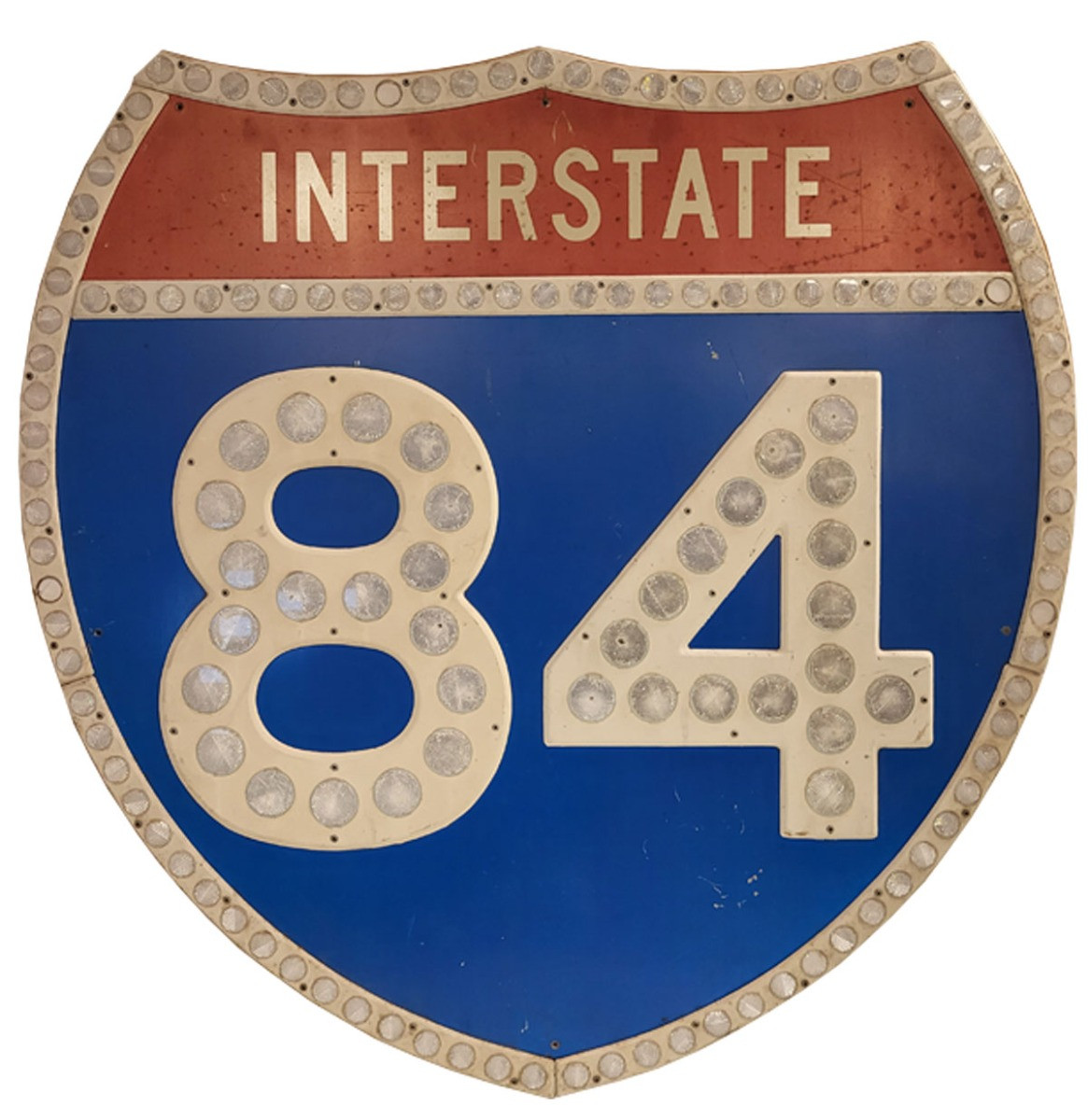 Interstate 84 Straatbord - Origineel - 91 x 91 cm