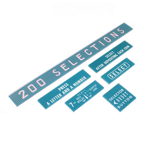 Wurlitzer 2100 instructie glaasjes (6 stuks)