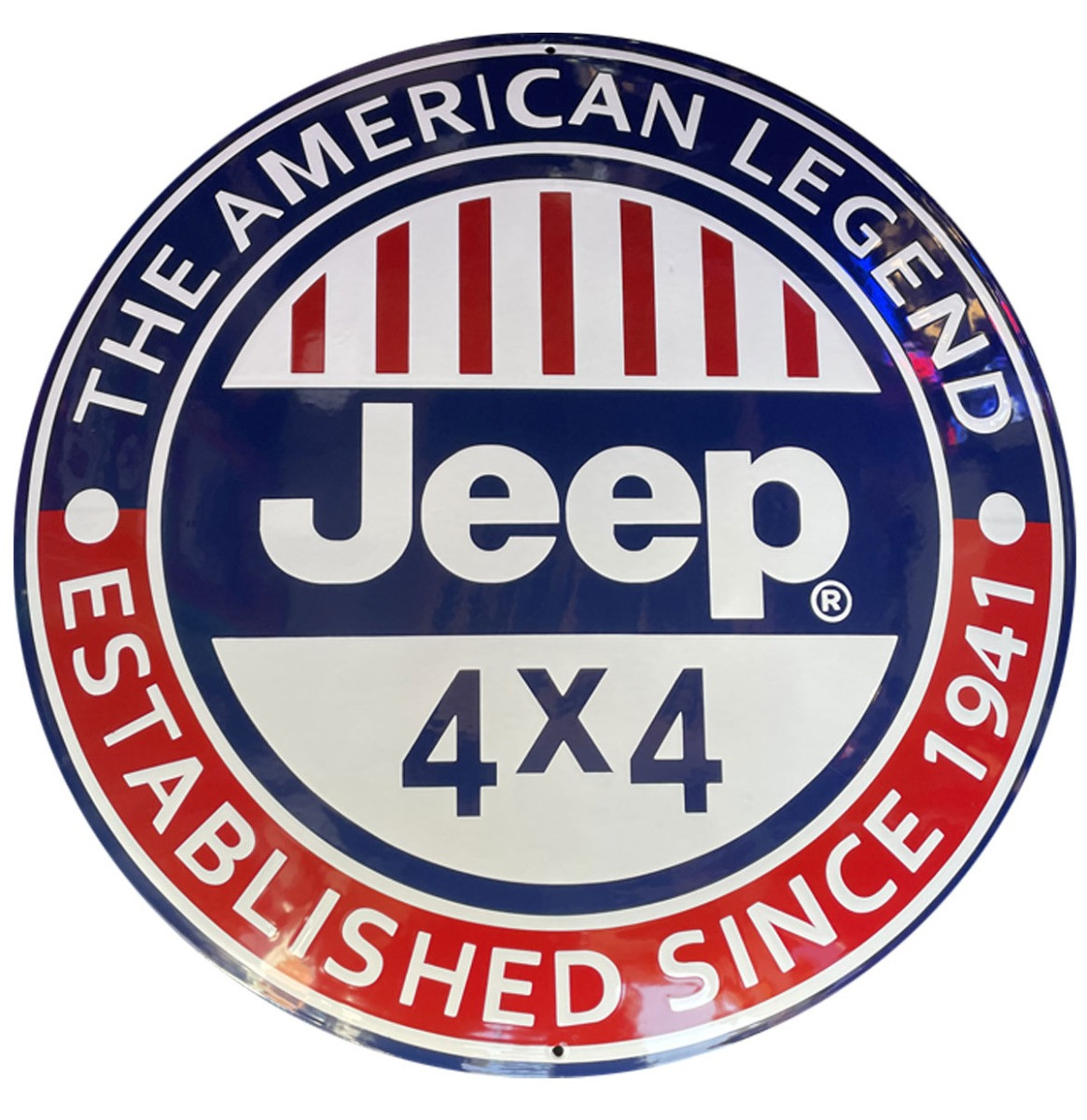 Jeep The American Legend Emaille Bord - 60 cm ø