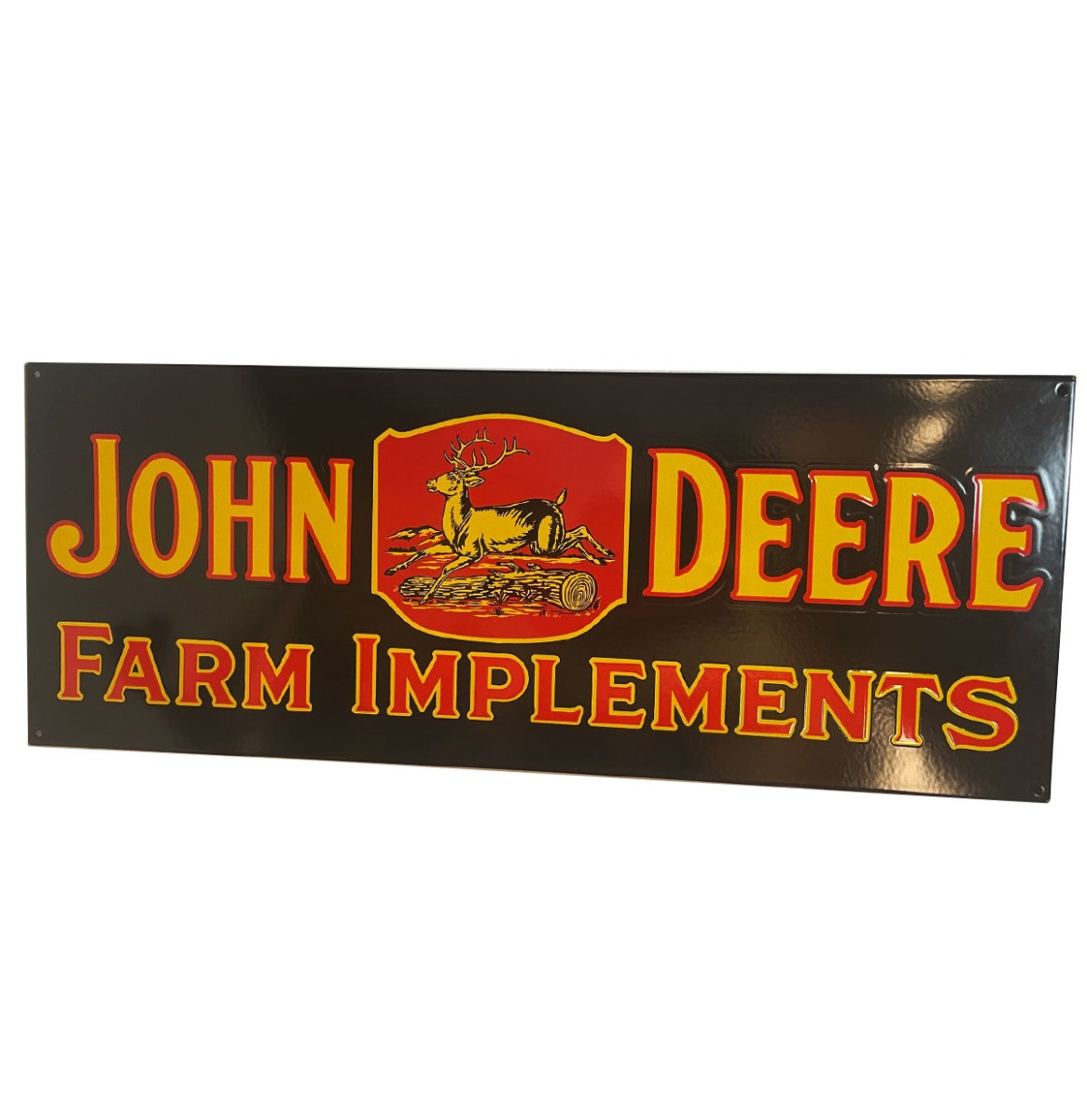 John Deere Farm Implements Emaille Bord 90 x 35 cm