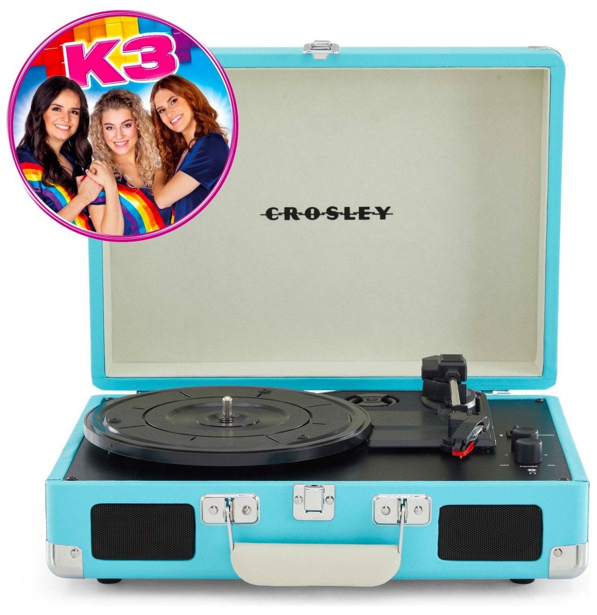 Crosley Cruiser Plus Platenspeler Met Bluetooth In/Uit - K3 Turquoise (Record Store Day 2022)