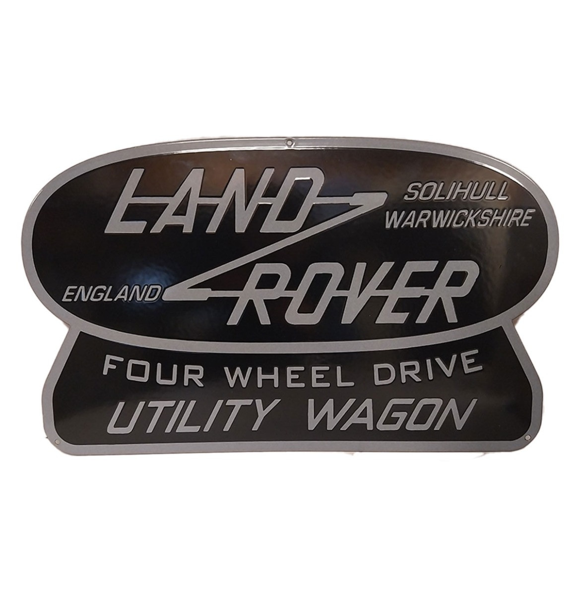 Land Rover Classic Logo Emaille Bord - 48 x 30cm
