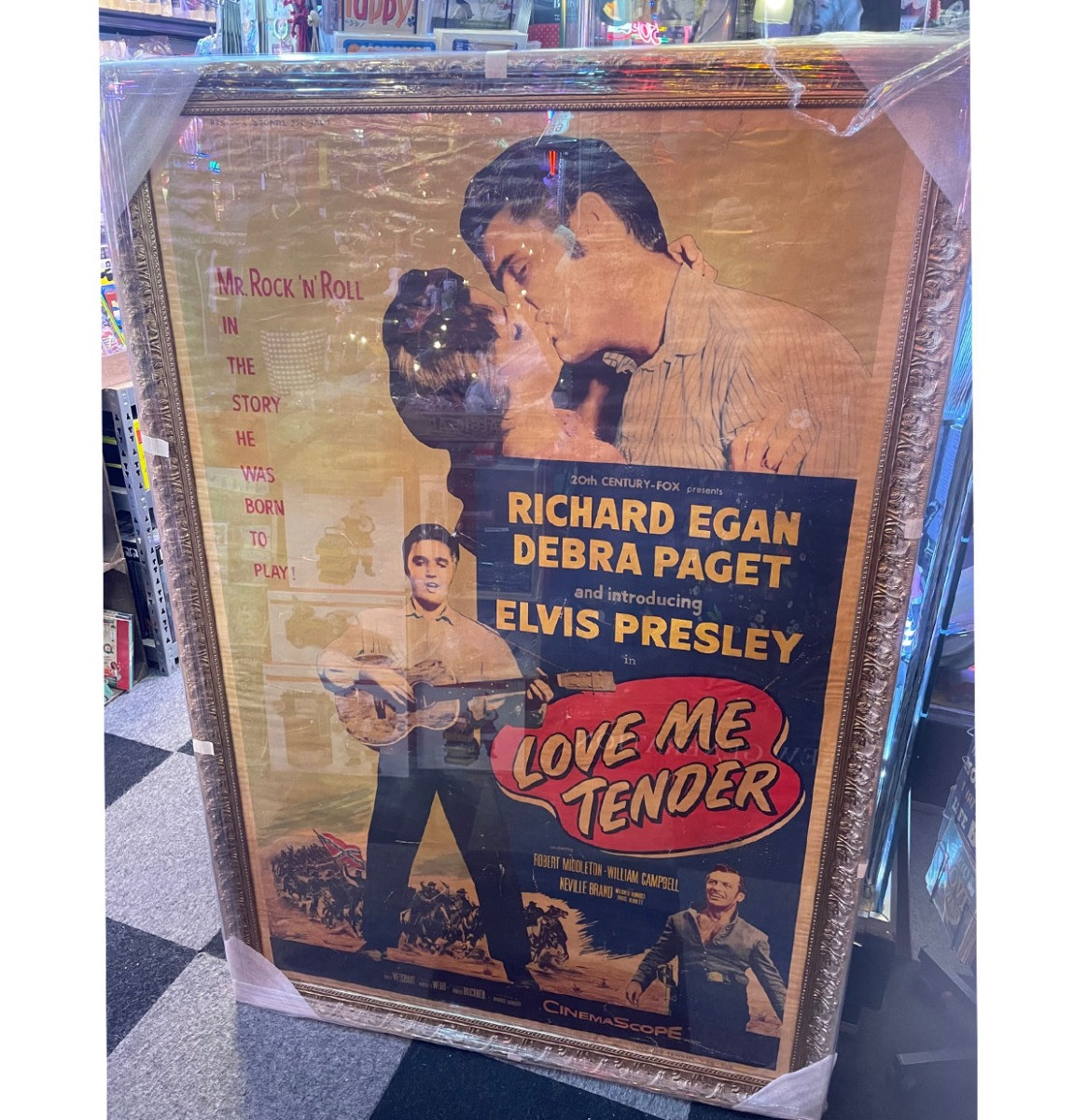 Originele Elvis Presley Love Me Tender Poster 1956 In Lijst