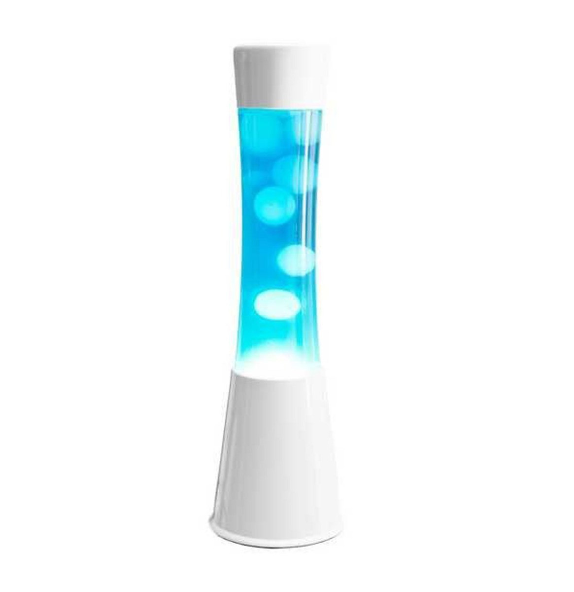 Fisura Lava Lamp - Wit Met Blauw Vloeistof En Wit Lava